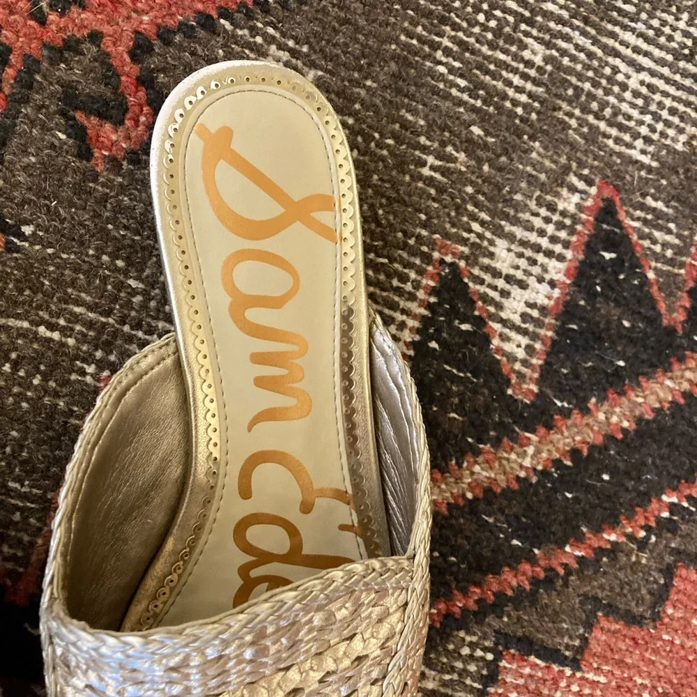 Sam Edelman Gold Woven Mules- $35 - Picture 3 of 7